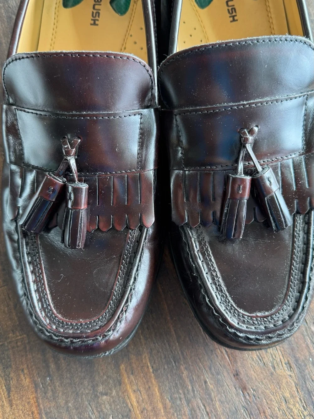 Nunn Bush Men's Tassel Kiltie Loafers in Burgundy